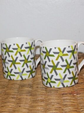 Jonathan Adler.  Ceramic Coffee Mugs. Set of 2.  NWOT